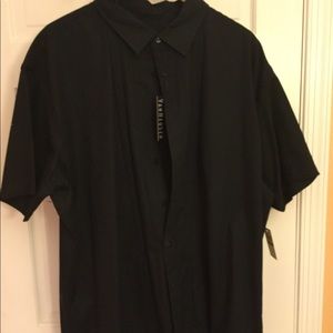 Van Heusen Black Men’s Short Sleeves Dress Shirt.